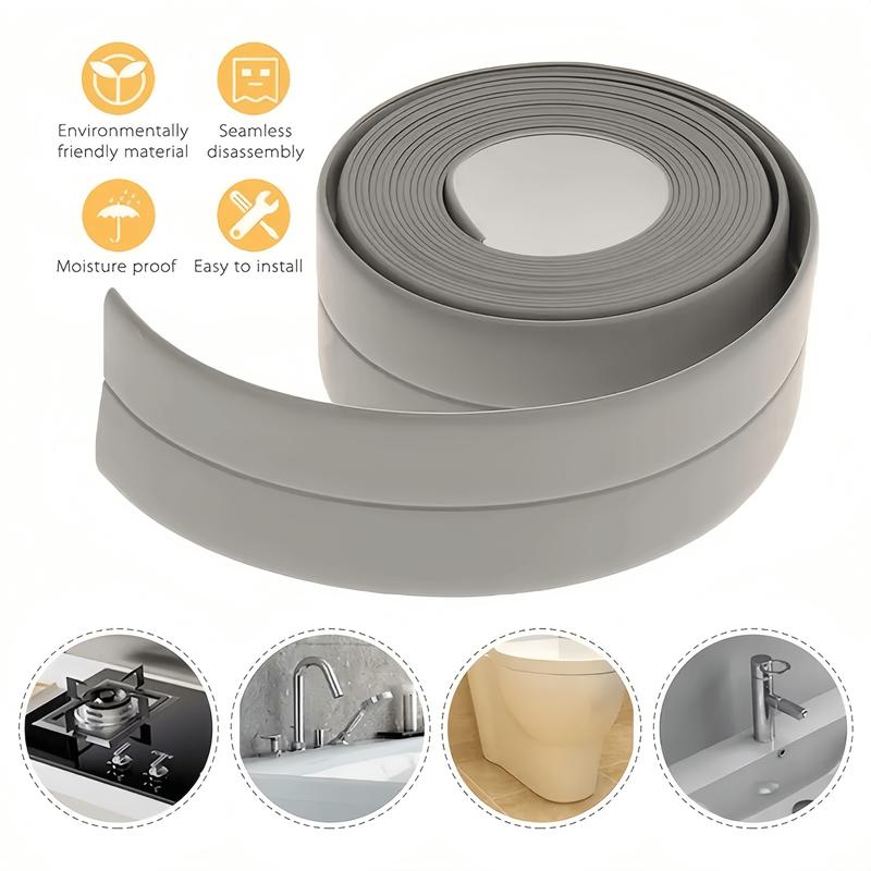 1Pcs Caulk Tape, Sealing Tape, Self Adhesive Tape For Kitchen Countertop Sink, Bathtub Bathroom Shower Toilet And Floor Wall, Edge Protector