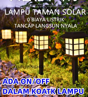 FUN MINISHOP Lampu Taman Solar Tenaga Surya Lampu Taman Tancap Garden Lamp KOTAK 01