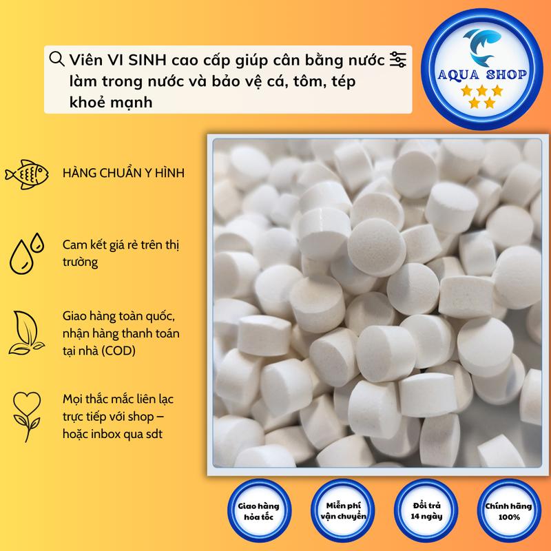 COMBO 100 Viên VI SINH cao cấp giúp cân bằng nước, làm trong nước và bảo vệ cá, tôm, tép khoẻ mạnh