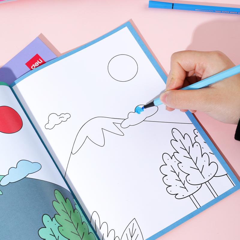 Deli Coloring Book 12 Sheets Drawing Book For Kids School Supplies  EN041 1Pc
