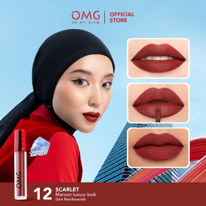 OMG OH MY GLAM Mattelast Lip Cream 2.9 g - Lip Cream Matte Dengan Warna Intense, Tahan Lama & Ringan