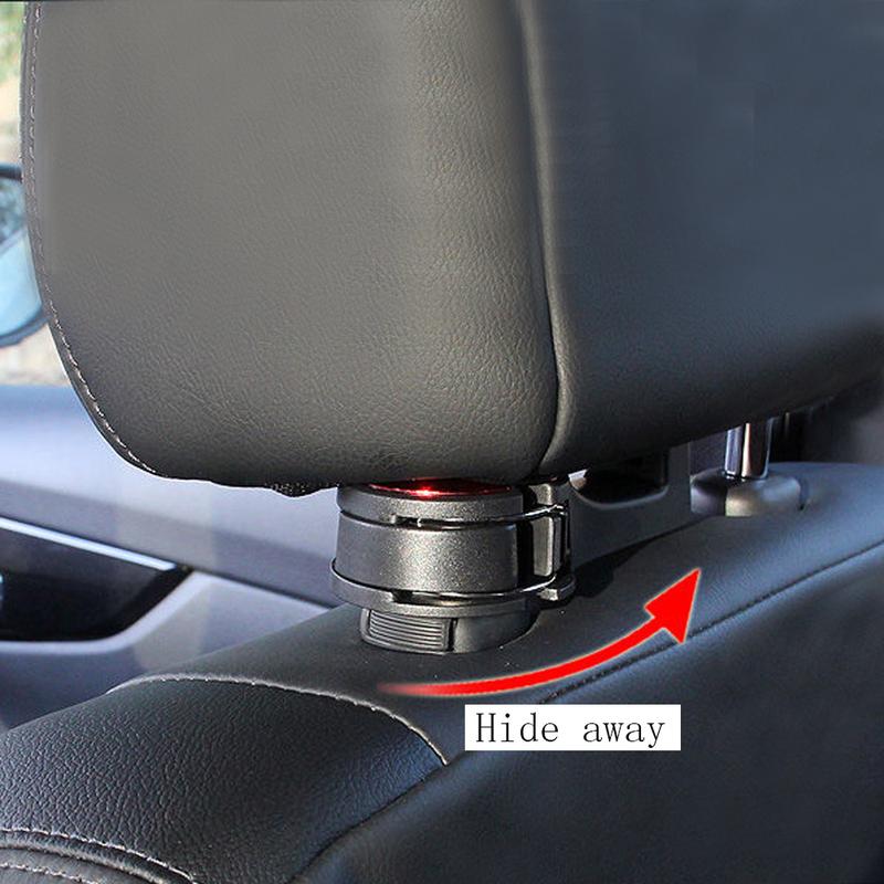 2 in 1 Car Headrest Hook Phone Car Holder Car Hanger Portable Seat Back Hanger Storage Hook Phone Holder Auto Fastener Clip