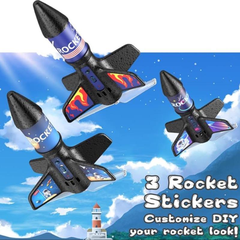 Electric Rocket Launcher Toy, Motorized Air Rocket Toy, Handheld Launches Rocket Up To 164 Feet, Fun Outdoor Toys, Durable Self-launching Rocket Toy for Kids, Durability