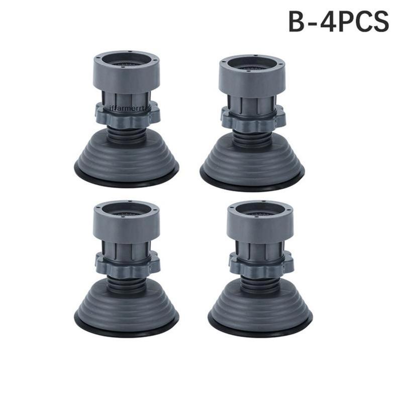 Bộ 4 chân chống rung cho máy giặt, tủ lạnh - tăng giảm chiều cao, đế cao su chống rung, chống trượt tối ưu
