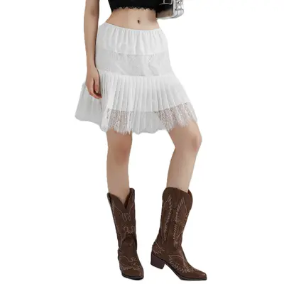 Flowy Skirt YIZYIF Womens High Waist Half Slip Underskirt Lace