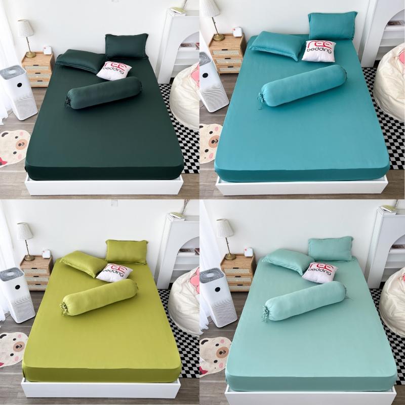 Bộ ga giường thun lạnh 4 món kèm vỏ ôm hàn quốc REE Bedding TL253 đủ size drap trải nệm 1m2 1m4 1m6 1m8