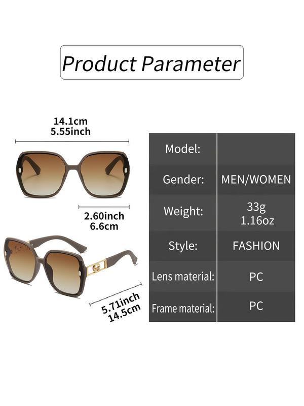 Unisex Simple Style Ombre Tinted Lens Modern Vacation Sunglasses, Summer Trendy Sunglasses for Everyday Use, Fashion & Designer Accessories for Outdoor Activities, Stylish Glasses