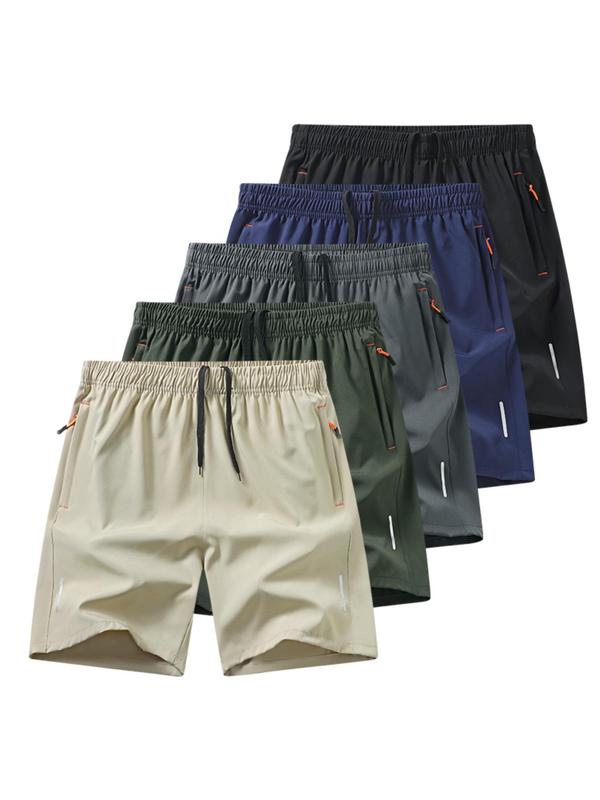 Men's Quick Drying Breathable Shorts, Regular Fit Casual Comfy Pocket Shorts for Summer, Men's Athletic Bottoms for Daily Wear, Shorts for Men, Activewear