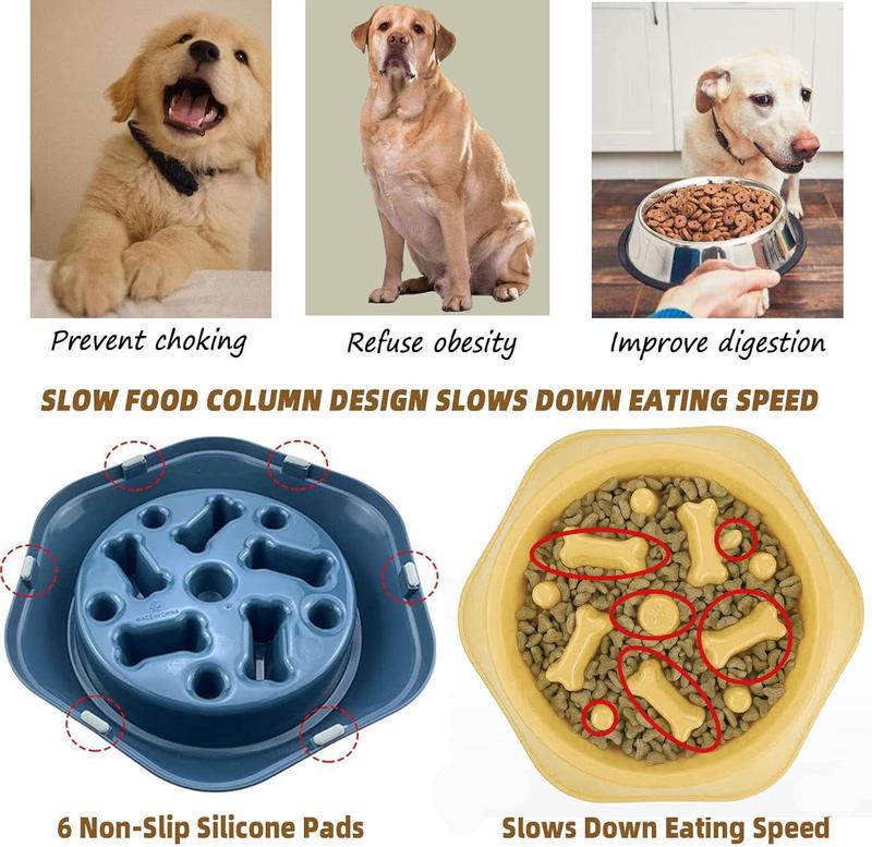 TikTok Shop Slow Feeder Dog Bowl Anti Gulping Eating Interactive Bloat Stop Fun Alternative Dog Slow Food Feeding Pet Bowl