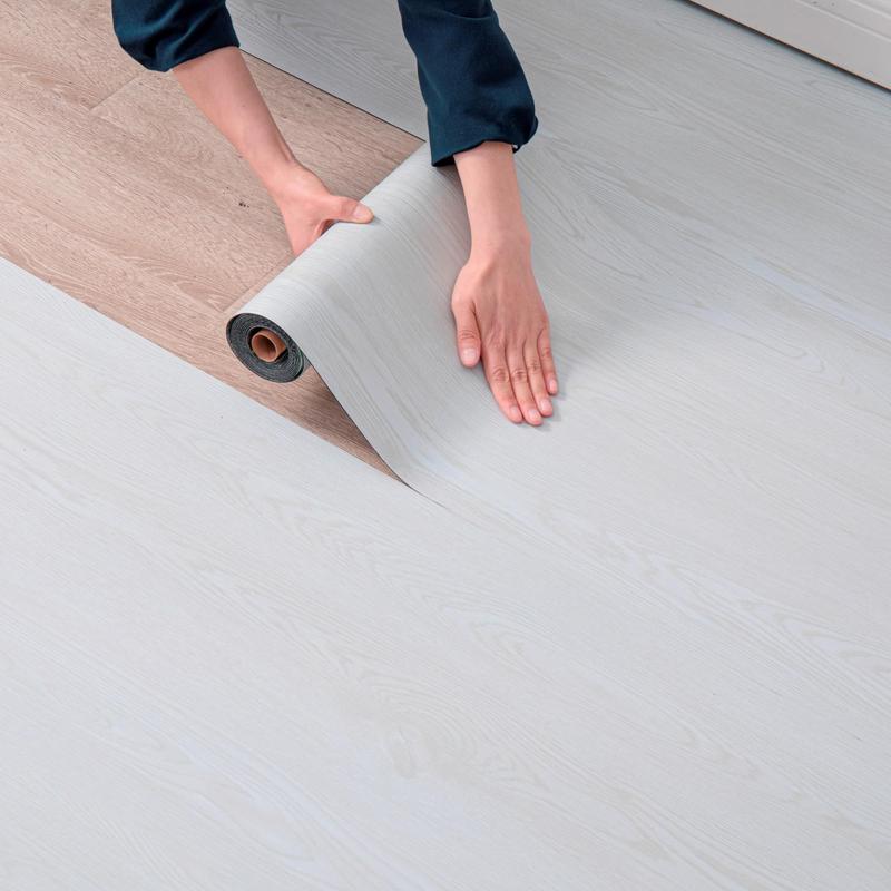 Wood Grain Pattern Waterproof Floor Tiles Sticker, Self-adhesive Wall Decal, Decorative Flooring Sticker Wallpaper for Bedroom, Peel and Stick Sticker for Home, Modern Durable PVC Construction