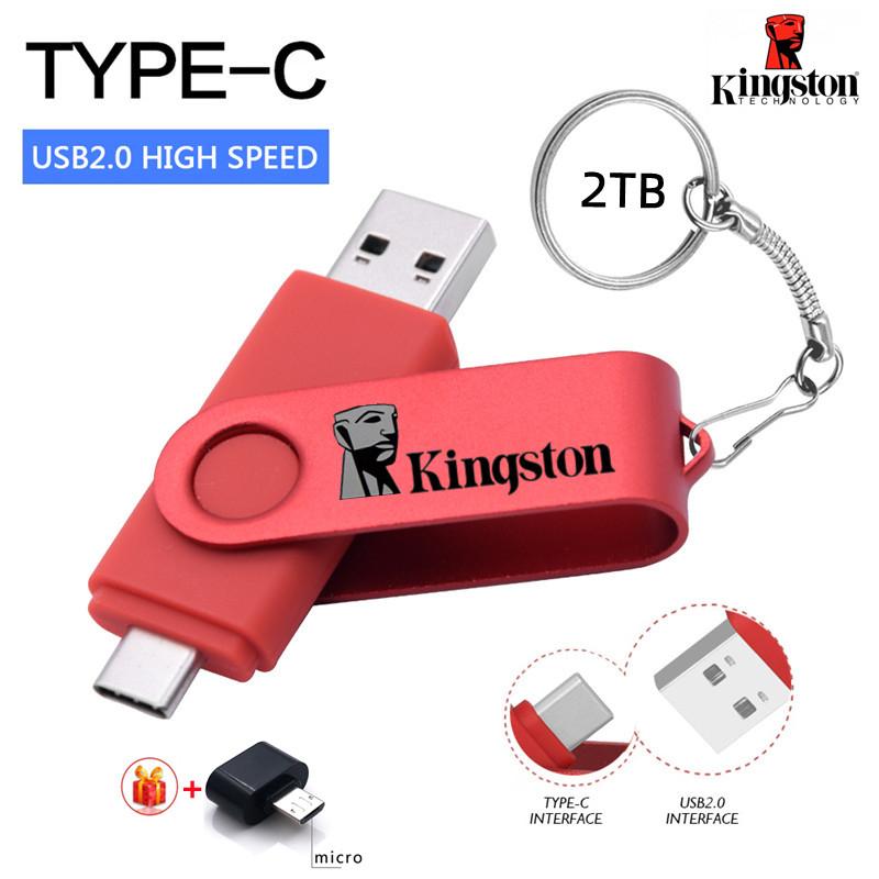 Kingston 2TB Flash Drive 3 In 1 OTG USB Type C/Micro Flash Drive 1TB 512gb 256gb Pendrive High Speed Pen Drive for Phone