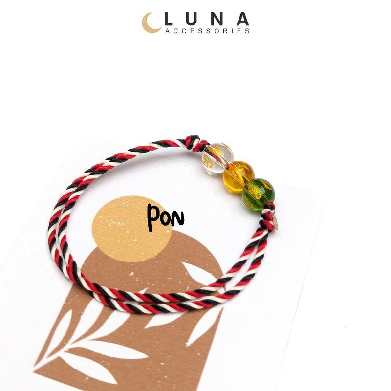 Gelang Tridatu Tibet Hari Pasaran Jawa Pon Wage Kliwon Legi Pahing Bracelet Weton Kelahiran Batu Cakra tibet TALI TEBAL 2MM||FREE KURA KURA REJEKI