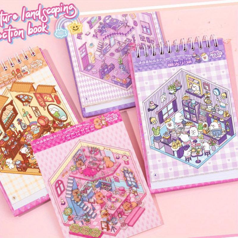 Creative Scene Sticker Book, 30pcs/set 3D Sticker Book, DIY Decorative Sticker Book, DIY Decals for Water Bottle, Laptop, Phone Case