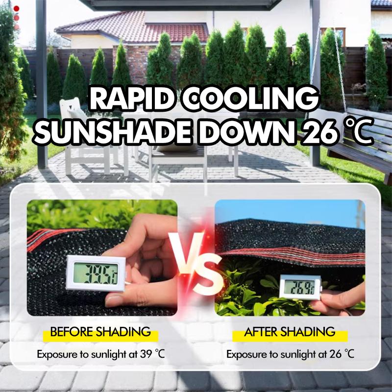 ETD [BUY 1 TAKE 1] Anti UV Outdoor Sunshade Net Black Sunshade Net Sunscreen Waterproof Free Shipping Sunshade Net Cover Sunscreen Net Thickened, Dense, Insulated Roof Stretchable Sunshade Cloth Courtyard Sunshade Net Durable Plant Insulation Net COD