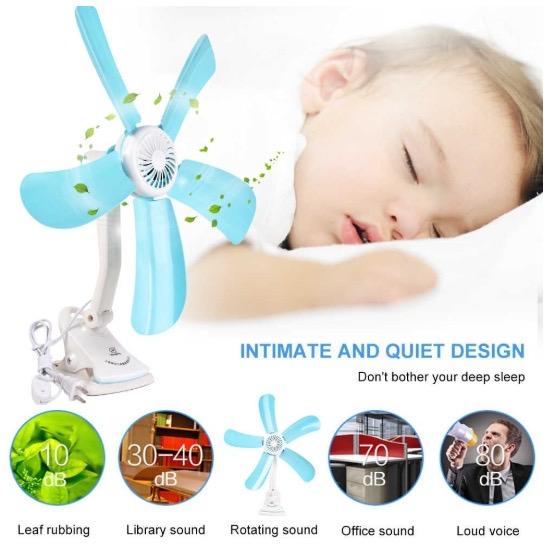 J King #12CM Blades Fan Anti-Heat Table Clip Fan 5 Blades Mini Home Electricfan portable desk/table Electric Fan
