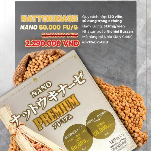 HỖ TRỢ TRÍ NHỚ, TUẦN HOÀN MÁU & SỨC KHOẺ, GIẤC NGỦ - NATTOKINASE