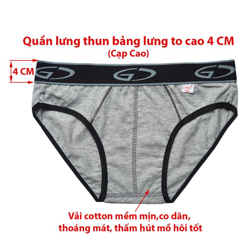 Quần Sịp Nam Tam Giác Thun Cotton, Quần Lót Lưng Cao 4cm, Đồ lót Nam Co Dãn Thấm Hút Tốt, Thoáng Mát Mềm Mịn Nhiều Màu Menswear Boxer Quần Boxer