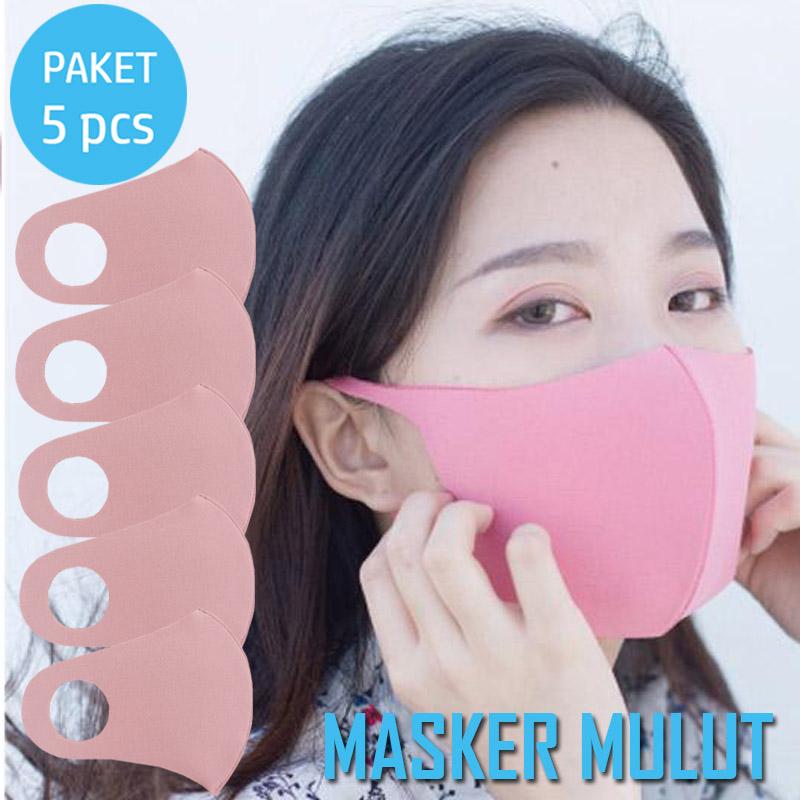 Jual Masker Mulut Paket 5 Pc Penutup Pelindung Mulut Hidung Bisa Dicuci ...