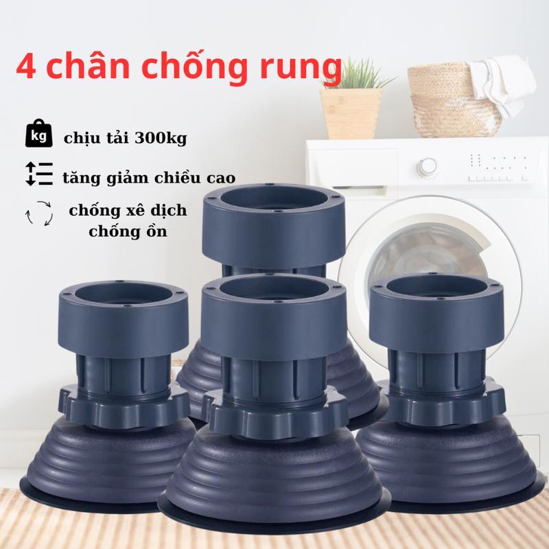 Set 4 Chân Kê Máy Giặt Tủ Lạnh, Chân Đỡ Đa Năng Chống Rung Lắc, Tăng Giảm Chiều Cao Chống Trơn Trượt